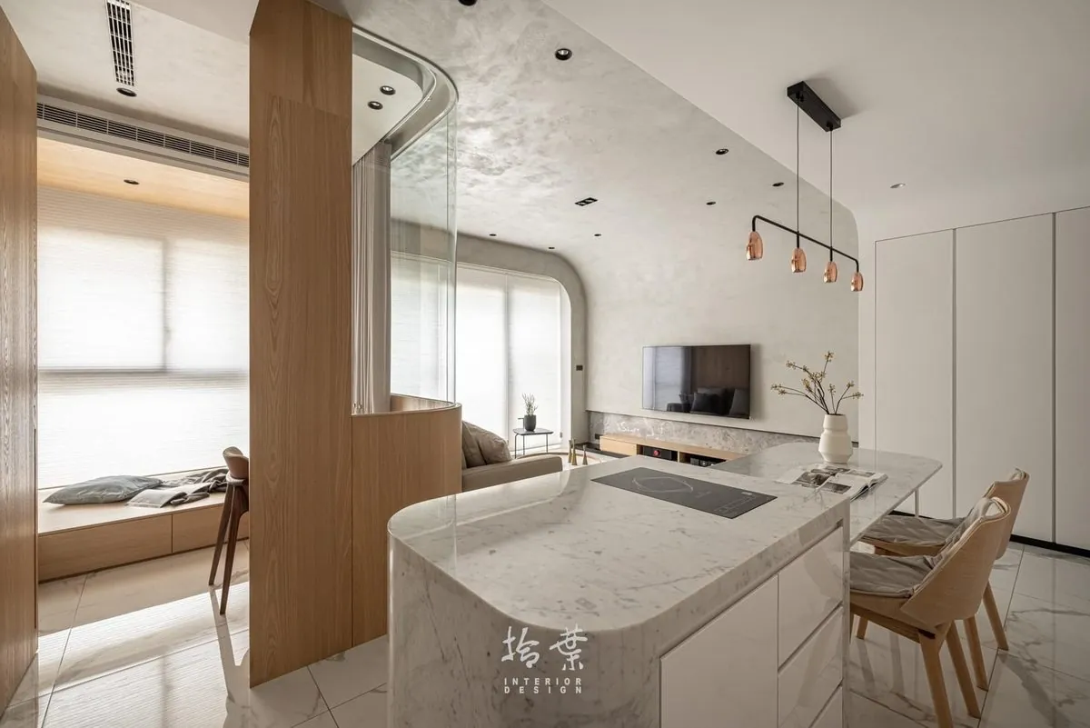拾葉住宅傢配實績，中島廚房與訂製傢俱